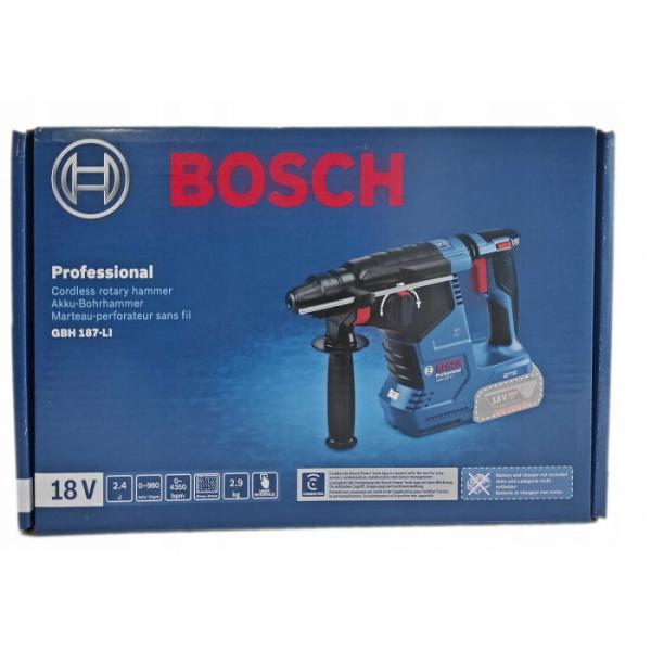 Акумуляторний перфоратор Bosch GBH 187-LI Solo (0611923020) (без АКБ та ЗП), фото 16