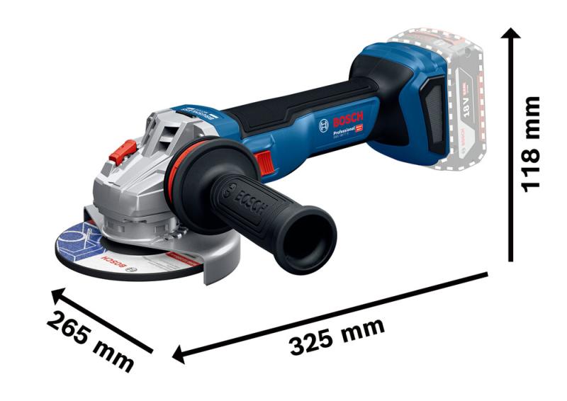 Акумуляторна кутова шліфмашина Bosch GWS 18V-11 S (06019N4003), фото 4