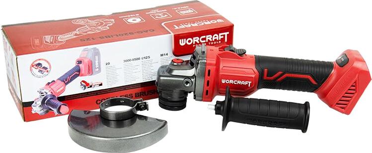 Акумуляторна безщіткова шліфувальна машина кутова Worcraft CAG-S20LiBS-125 (без АКБ і ЗП) (13222), фото 11