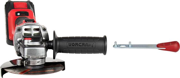 Акумуляторна безщіткова шліфувальна машина кутова Worcraft CAG-S20LiBS-125 (без АКБ і ЗП) (13222), фото 4