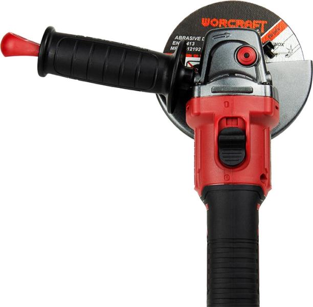 Акумуляторна безщіткова шліфувальна машина кутова Worcraft CAG-S20LiBS-125 (без АКБ і ЗП) (13222), фото 7