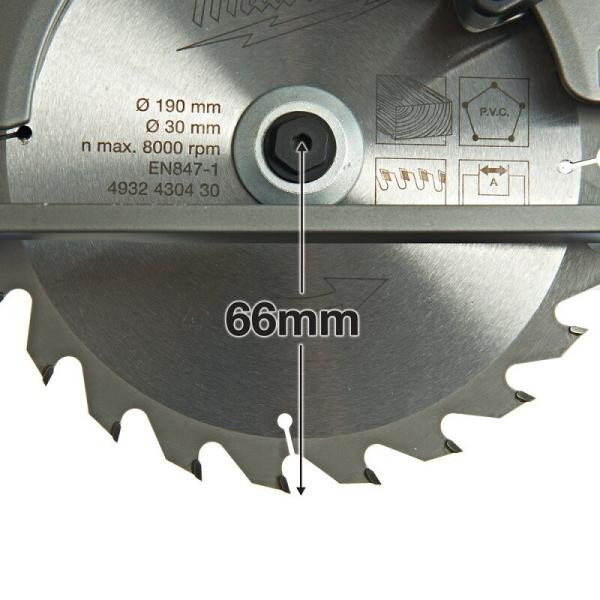 Пила дискова ручна акумуляторна Milwaukee M18 CCS66-0X Ø190 мм (4933459395) без АКБ та ЗП, фото 3