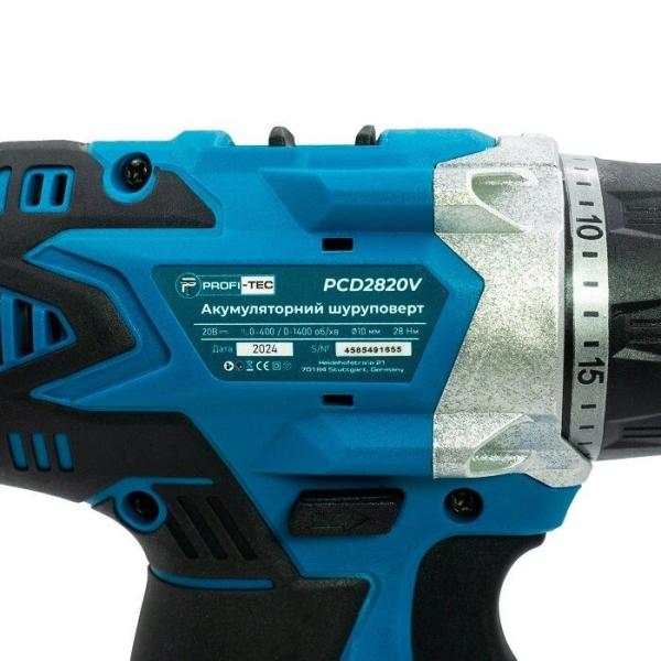 Акумуляторний шурупокрут PROFI-TEC PCD2820V (007238), фото 6