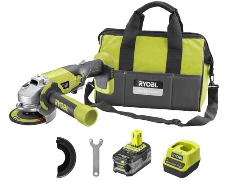 Акумуляторна кутова шліфувальна машина Ryobi M18 R18AG-140S (5133004301), фото 2
