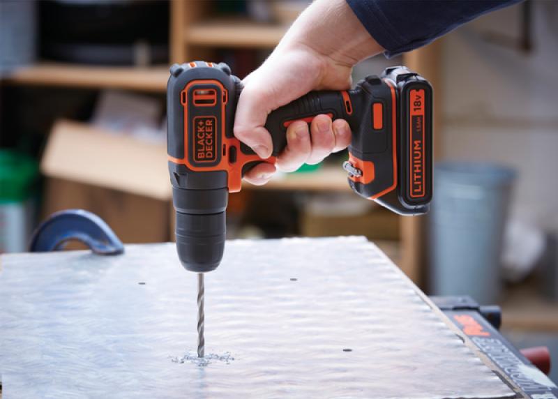 Дриль-шурупокрут акумуляторний BLACK&DECKER BDCD18, фото 4
