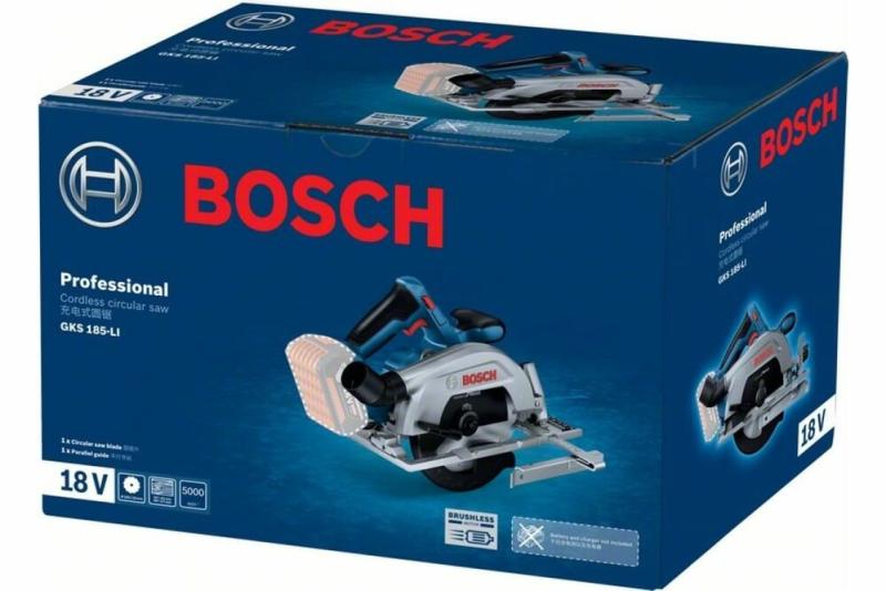 Акумуляторна дискова пилка Bosch GKS 185-LI Solo (06016C1221) (без АКБ та ЗП), фото 4