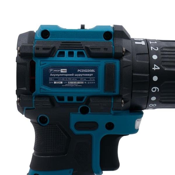 Акумуляторний шурупокрут PROFI-TEC PCD5220BL (006294), фото 9