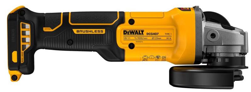 Акумуляторна кутова шліфмашина DeWALT (DCG407N) (без АКБ та ЗП), фото 2