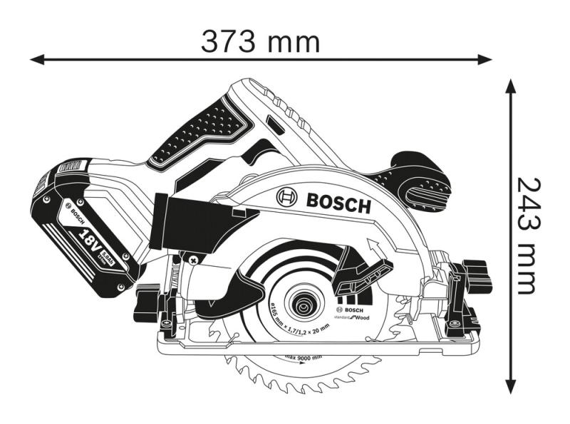 Акумуляторна дискова пилка Bosch GKS 18V-57 G (06016A2101) (без АКБ та ЗП), фото 3