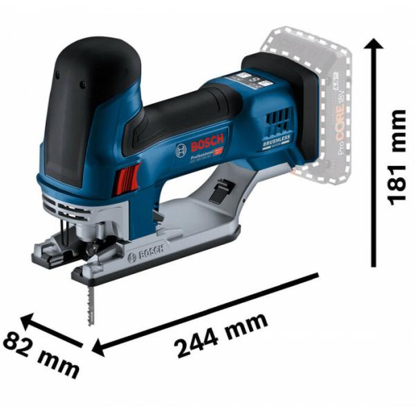 Акумуляторний лобзик Bosch GST 18V-155 SC Solo (06015B0001) (без АКБ та ЗП), фото 2
