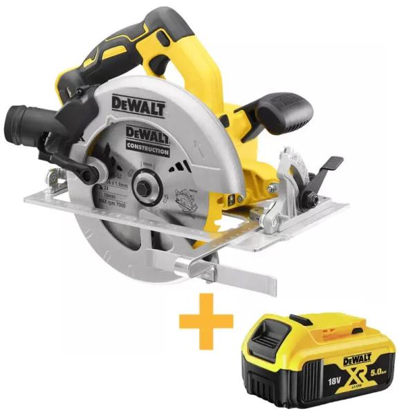 Пила дискова акумуляторна DeWALT DCS570N+DCB184, фото 2