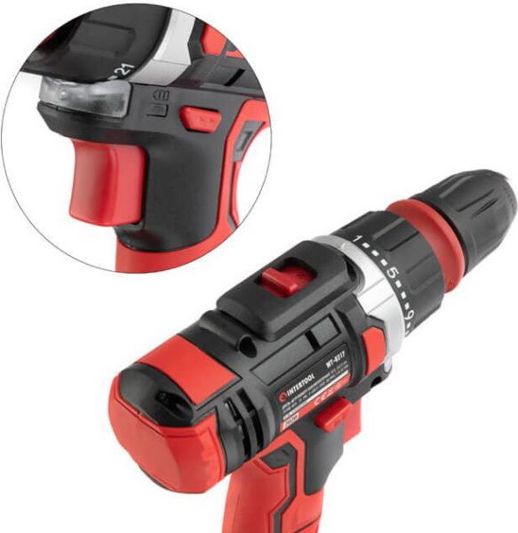 Акумуляторний дриль-шурупокрут INTERTOOL WT-0317, фото 7
