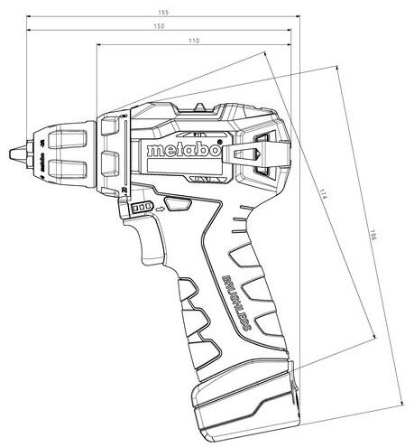 Акумуляторний безщітковий дриль-шурупокрут Metabo PowerMaxx BS BL (601721500), фото 2
