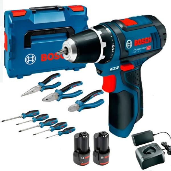 Акумуляторний дриль-шурупокрут Bosch GSR 12V-15 Professional з набором інструментів (060186810R), фото 6