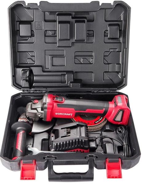 Акумуляторна безщіткова шліфувальна машина кутова Worcraft CAG-S20LIBH-125B (13152), фото 4