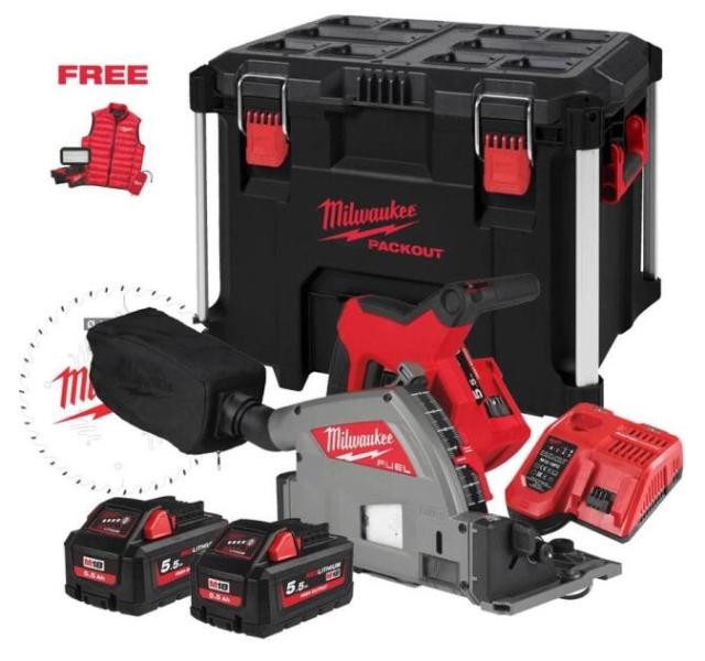 Акумуляторна дискова пилка Milwaukee M18 FPS55MC-552P (4933499456), фото 2