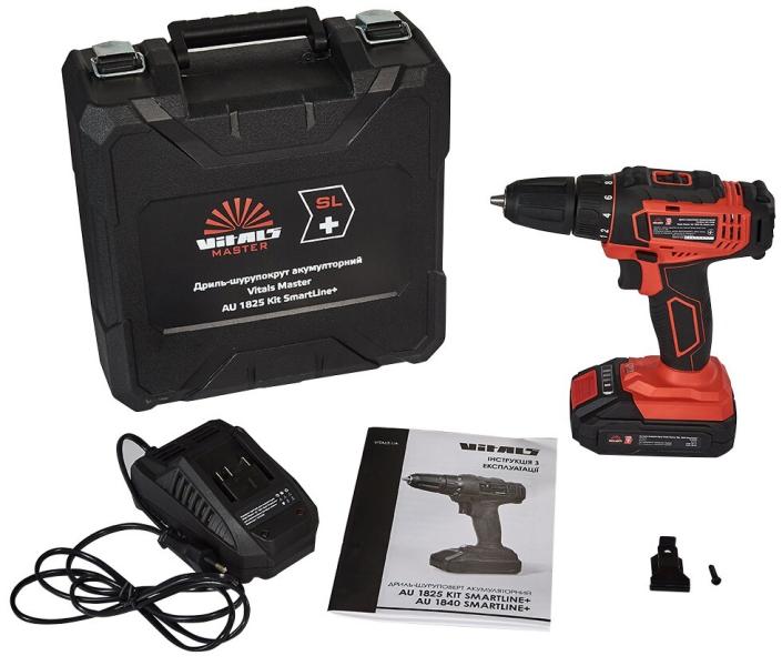 Дриль-шурупокрут акумуляторний Vitals Master AU 1825 Kit SmartLine+ (184442)