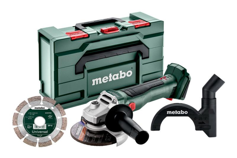 Акумуляторна болгарка Metabo Set W 18 L BL 9-125 (691225000) без АКБ та ЗП, фото 2