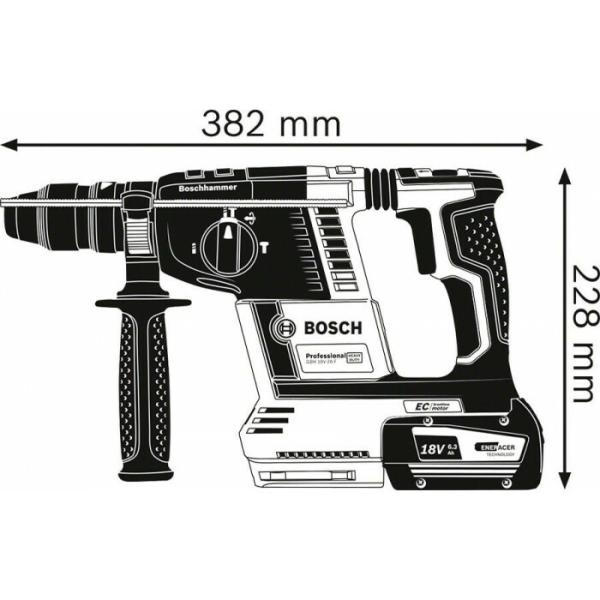 Акумуляторний перфоратор Bosch GBH 18V-26 F Solo (0611910000) (без АКБ та ЗП), фото 3