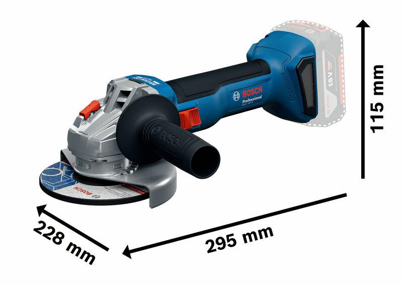 Акумуляторна кутова шліфмашина Bosch GWS 18V-8 (06019N9003), фото 4