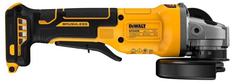 Акумуляторна кутова шліфмашина DeWALT (DCG408NT) (без АКБ та ЗП), фото 3