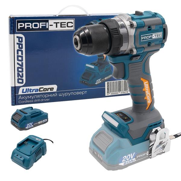 Акумуляторний шурупокрут PROFI-TEC UltraCore PPCD7020 (007641), фото 11