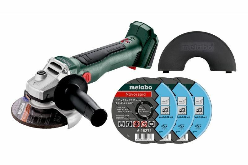 Акумуляторна болгарка Metabo Set W 18 L BL 9-125 (691224000) без АКБ та ЗП, фото 2