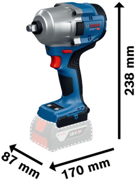 Акумуляторний гайкокрут Bosch GDS 18V-780 (06019P4000) (без АКБ та ЗП), фото 2