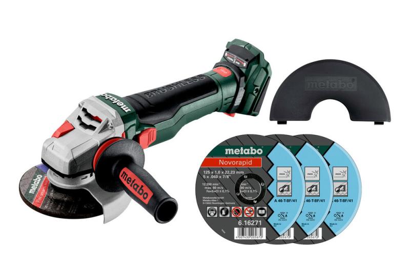 Акумуляторна болгарка Metabo Set WB 18 LTX BL 15-125 Quick (691226000) без АКБ та ЗП, фото 2