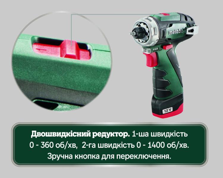 Акумуляторний шурупокрут Metabo PowerMaxx BS Basic Mobile Workshop (600080710), фото 2