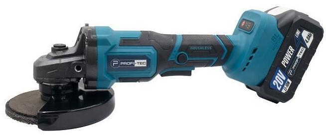 Акумуляторна кутова шліфувальна машина PROFI-TEC PGA202BL (006296), фото 3