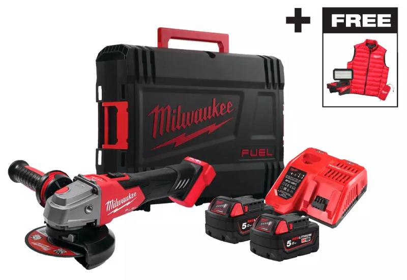 Акумуляторна кутова шліфмашина Milwaukee M18 FSAG125XBMC-502X (4933499453), фото 4