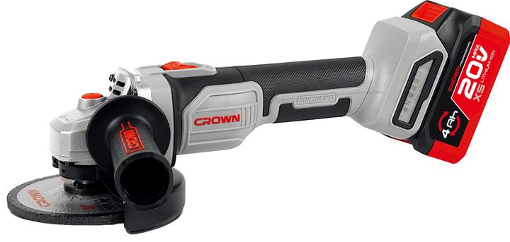 Акумуляторна кутова шліфмашина CROWN CT23026-125XS-4 BMC