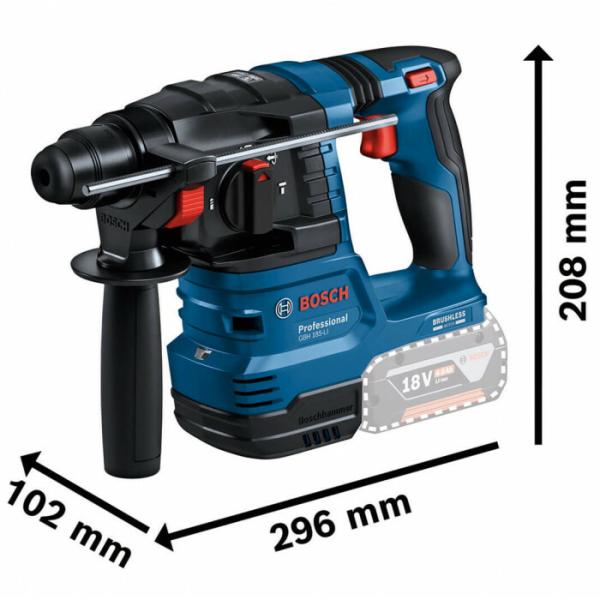 Акумуляторний перфоратор Bosch GBH 185-LI Solo (0611924020) (без АКБ та ЗП), фото 3