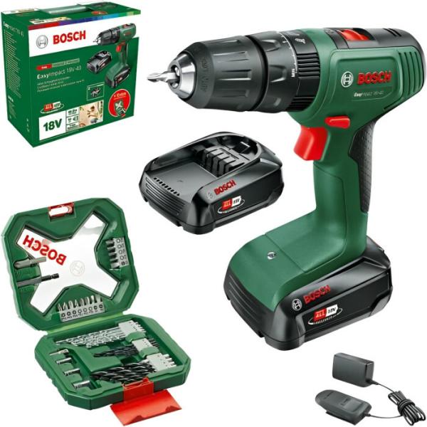 Акумуляторний ударний дриль-шурупокрут Bosch EasyImpact 18V-40 (06039D8109), фото 5