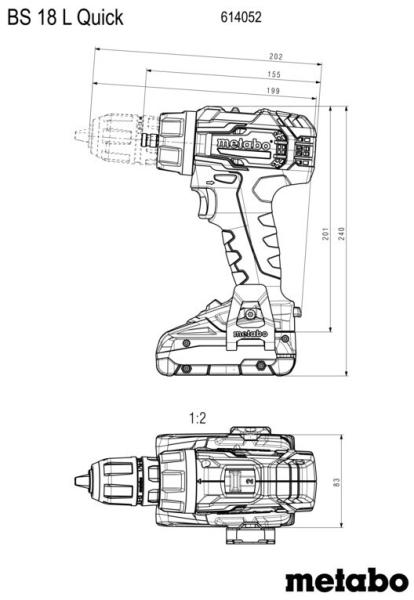 Акумуляторний дриль-шурупокрут Metabo BS 18 L Quick (614052500), фото 2