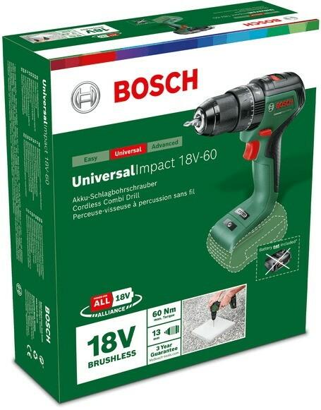 Акумуляторний дриль-шурупокрут Bosch UniversalDrill 18V-60 (06039D7000) (без АКБ та ЗП), фото 8