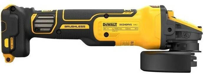 Шліфмашина кутова акумуляторна DeWalt DCG409VSNT (без АКБ та ЗП), фото 5