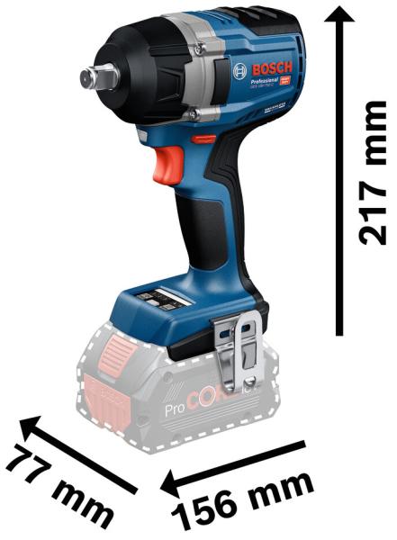 Акумуляторний ударний гайкокрут Bosch GDS 18V-750 C (06019L9000) (без АКБ та ЗП), фото 2