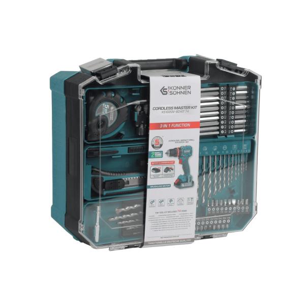 Акумуляторний шурупокрут Konner&Sohnen KS ID20V-60 KIT 74, фото 14