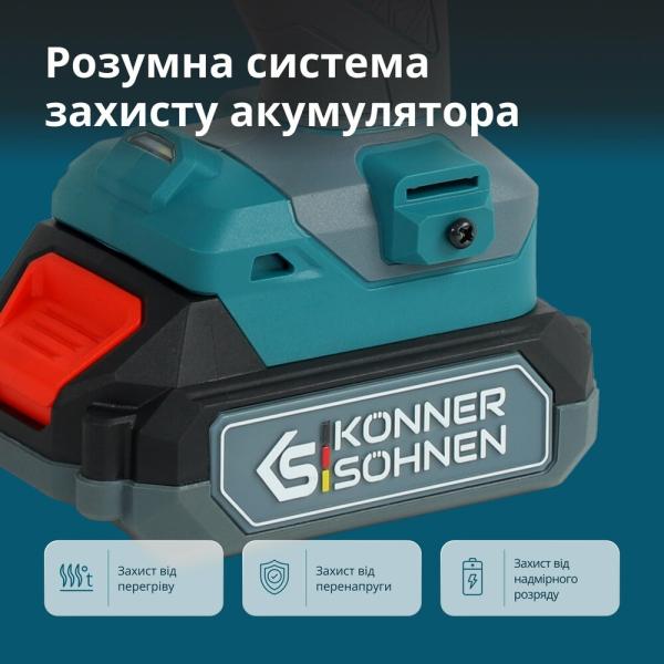 Акумуляторний шурупокрут Konner&Sohnen KS ID20V-60 KIT 74, фото 22