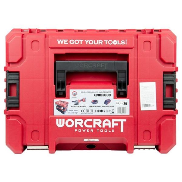 Акумуляторна кутова шліфмашина Worcraft XCUBE003 (13243), фото 10