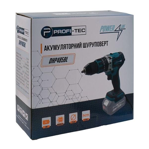 Акумуляторний шурупокрут PROFI-TEC DHP485BL (005967) (без АКБ та ЗП), фото 12